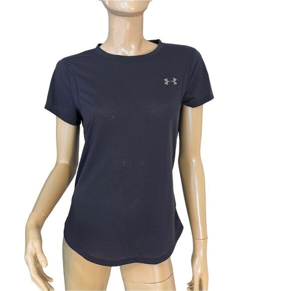 Under Armour Tops - Under Armour Blue Striped Workout Exercise Tee